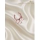 Kalp Motif Taşsız Gümüş Kıkırdak Küpesi (tek)