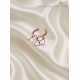 Kalp Motif Taşsız Gümüş Kıkırdak Küpesi (tek)