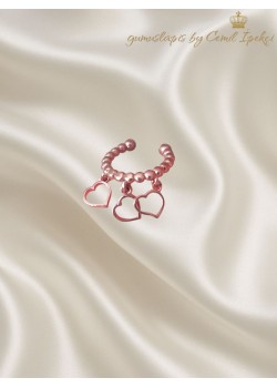 Kalp Motif Taşsız Gümüş Kıkırdak Küpesi (tek)