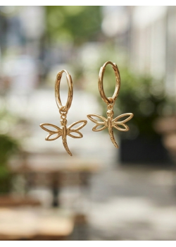 Yusufçuk Motif Taşsız Gümüş Küpe