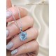 Mozanite Taşlı Gümüş Kolye