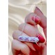 Pembe Safir ve Mozanite Taşlı Gümüş Kolye