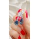 Topaz ve Mozanite Taşlı Gümüş Küpe Çifti 