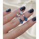 Topaz ve Mozanite Taşlı Gümüş Küpe Çifti 