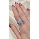 Mozanite Taşlı Gümüş Tektaş İri Yüzük 