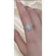 Mozanite Taşlı Dikdörtgen Motif Gümüş Tektaş Yüzük 