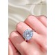 Mozanite Taşlı Gümüş Tektaş İri Yüzük 