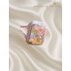 Topaz ve Mozanite Taşlı Büyük Dikdörtgen Motif Gümüş Yüzük 