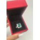 Mozanite ve Zümrüt Taşlı Gümüş Yüzük