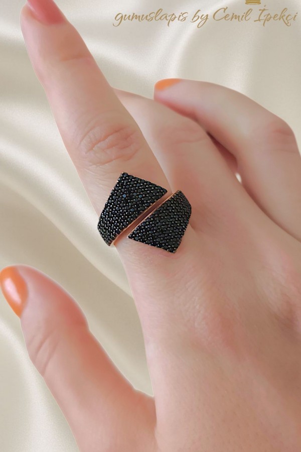 Onix taşlı gümüş yüzük serisi