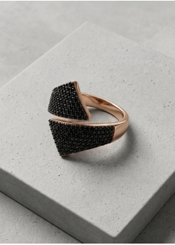 Onix Taşlı Gümüş Rose Yüzük (rose)