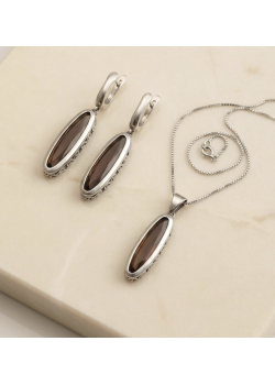 Koyu Peridot Taşlı Gümüş Set Koyu Peridot Taşlı Gümüş Set
