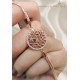 Yaşam Çiçeği Motif Gümüş Bileklik
