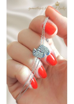 Bebek Ayağı Motif Gümüş Bileklik 