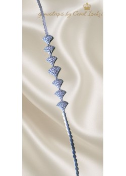 Yelpaze Motif Yarım Suyolu Gümüş Bileklik