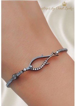 Balık Motif Asansörlü Gümüş Bileklik