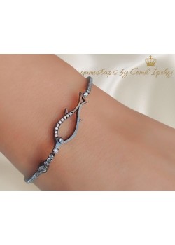 Balık Motif Asansörlü Gümüş Bileklik