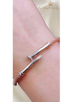 Çivi Model Gümüş Bileklik