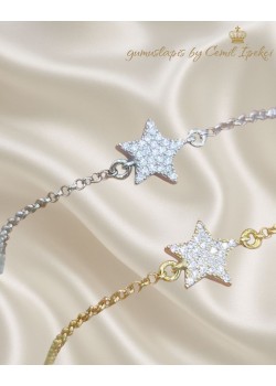 Yıldız Motif Gümüş Bileklik Serisi