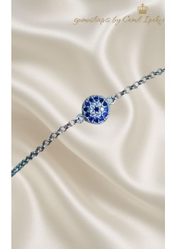 Nazar Boncuklu Gümüş Mini Bileklik 