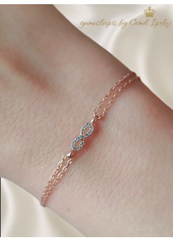 Sonsuzluk Motif Gümüş Mini Bileklik 