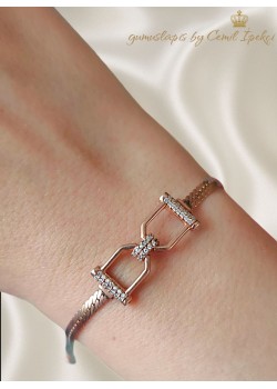 Toka Motif Gümüş Bileklik 