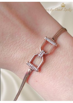 Toka Motif Gümüş Bileklik 