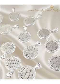 Yaşam Çiçeği Motif Gümüş Kolye Ucu Serisi (adet)