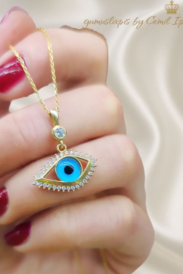 Camgöz Motif Gümüş Kolye