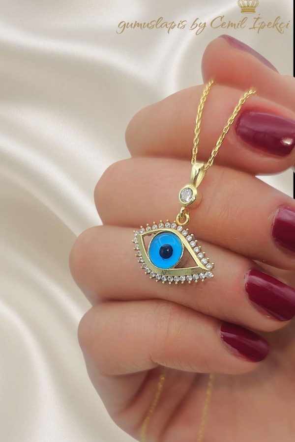 Camgöz Motif Gümüş Kolye