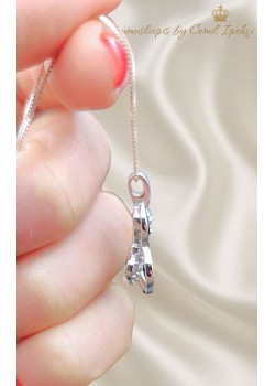 Hareketli Kalp Motif Gümüş Kolye 