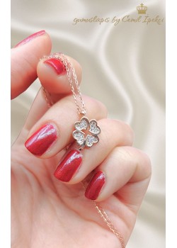 Yonca Motif Gümüş Mini Kolye 