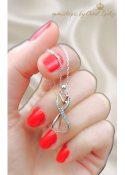 Dans Eden Çift Motif Gümüş Kolye 