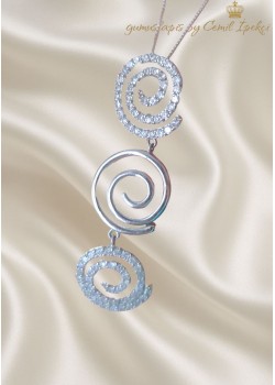 Üç Sonsuzluk Motif Gümüş Kolye