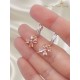 Lab Topaz Taşlı Gümüş Küpe Çifti