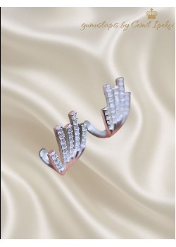 Yelpaze Motif Gümüş Küpe Çifti 