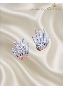 Yelpaze Motif Gümüş Küpe Çifti 