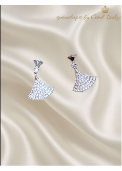 Yelpaze Motif Gümüş Küpe Çifti