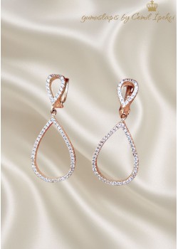 Damla Motif Gümüş Küpe Çifti 