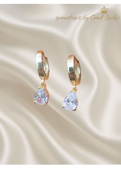 Damla Motif Gümüş Mini Küpe Çifti 