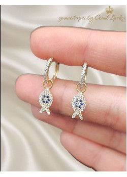 Balık Motif Gümüş Küpe Çifti