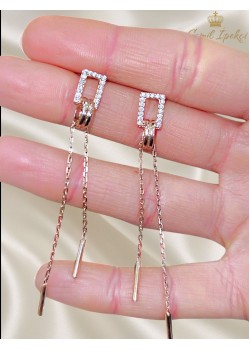 Sallantılı Gümüş Küpe Çifti