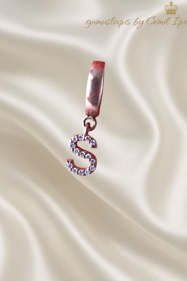 S Harfi Gümüş Küpe (tek parça)