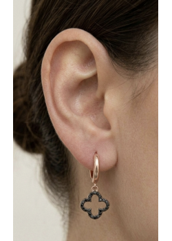 Yonca Motif Gümüş Küpe Çifti Serisi (1 çift)