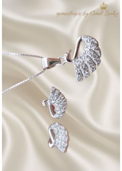 Kuğu Motif Gümüş Mini Set