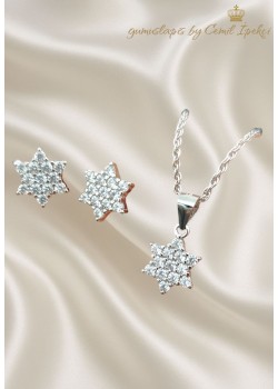 Yıldız Motif İki Parça Gümüş Set