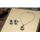 Peridot Taşlı Oval Motif Gümüş Set