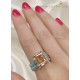 Lab Topaz Taşlı Gümüş Yüzük
