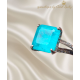 Lab Paraiba Turmalin Taşlı Gümüş Yüzük 