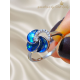 Opal Taşlı Çiçek Motif Gümüş Yüzük 